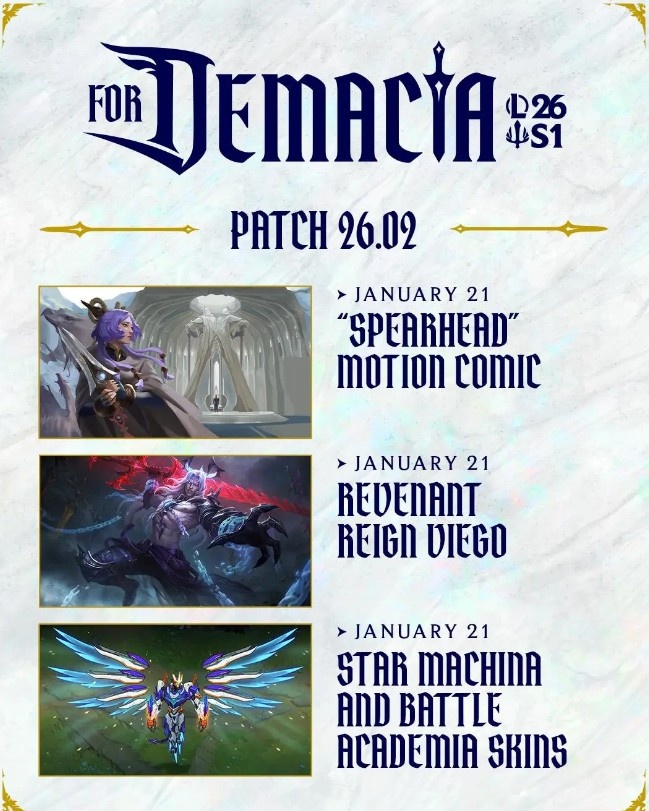 LOL发布新赛季版本规划：26.03版本海克斯乱斗将有重大更新